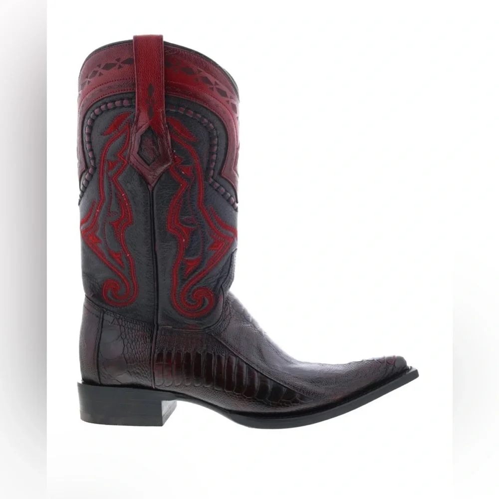 NWT/NIB Men's Leather Cowboy Boots size 9.5 wide. - Picture 2 of 13